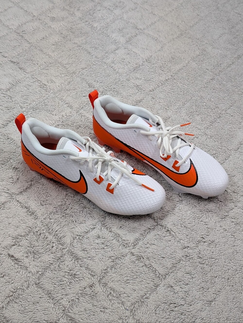 Nike Vapor Edge Speed 360 2 White Orange Football Cleats Mens 11 FQ4045-100 NEW